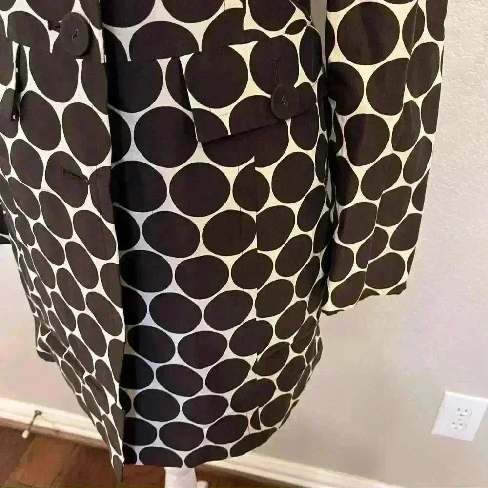 Harold's women's brown and beige polka dot jacket with three buttons size medium - Picture 7 of 12